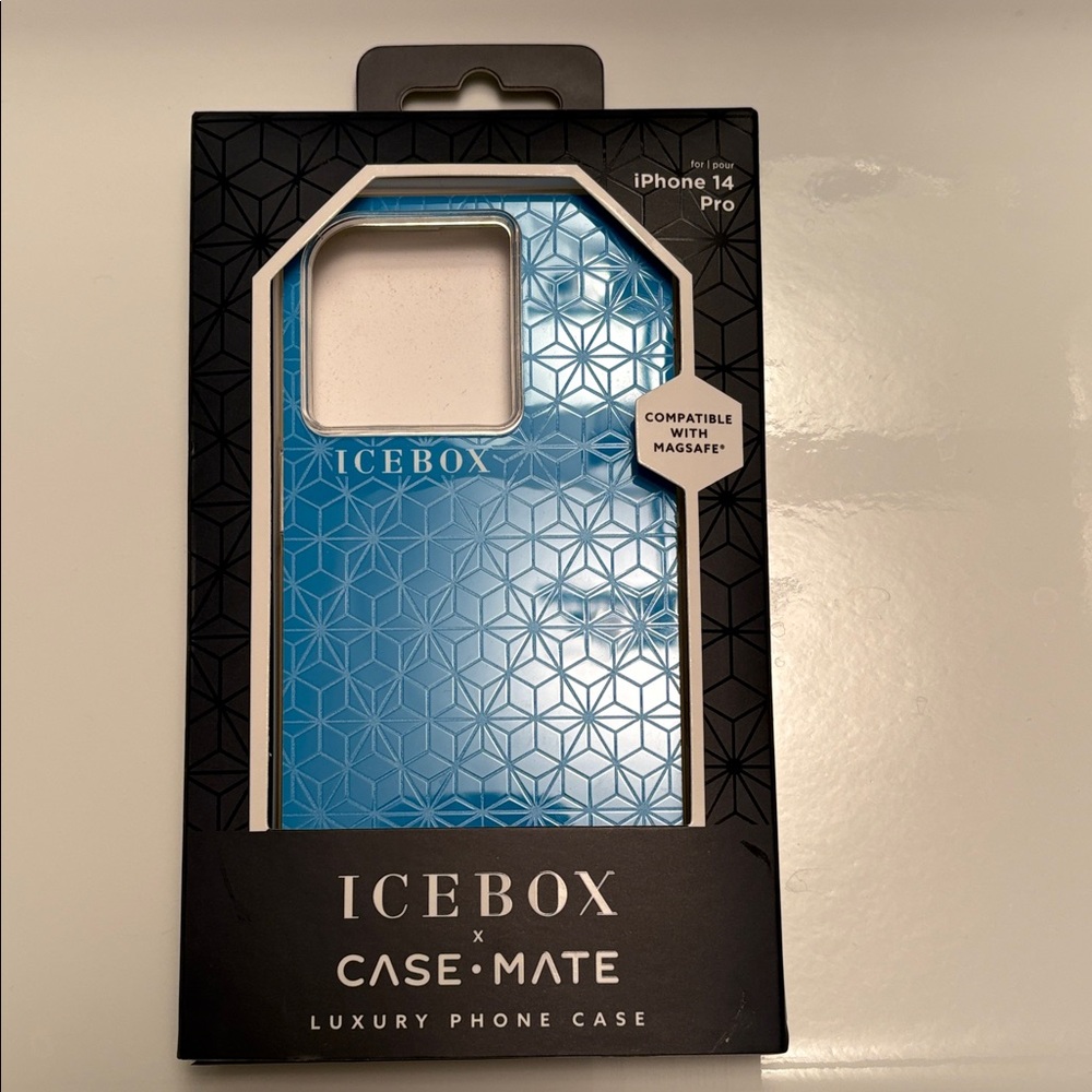 ICEBOX Blue Luxury Phone Case for iPhone 14 Pro